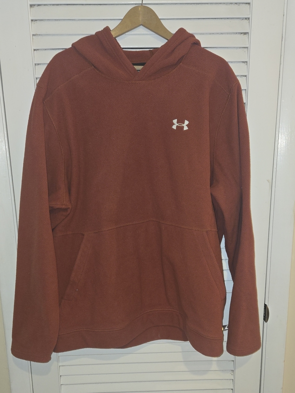 NWOT Under Armour Men's Hooded Pullover Sweatshirt - Rust Orange 3 XL